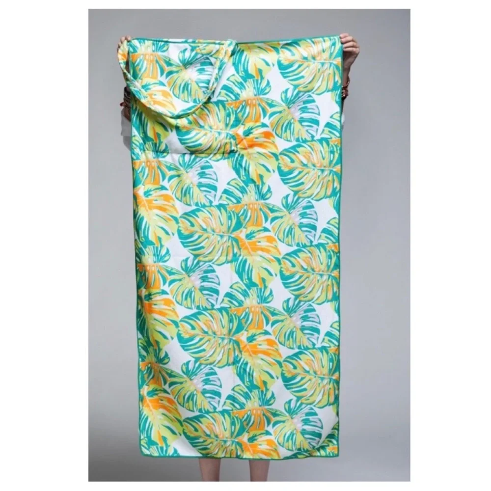 NEW Boho Monstera Bag Convertible Beach Towel Tote